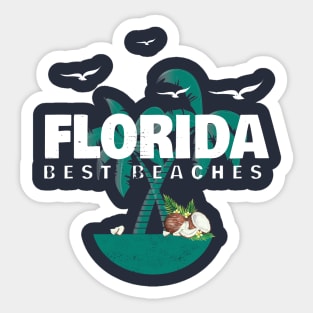 Florida Best Beaches Best Tshirt for summer Vacation Sticker